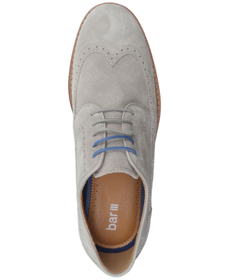 Men's Genuine Suede Wing-Tip Dress Shoes