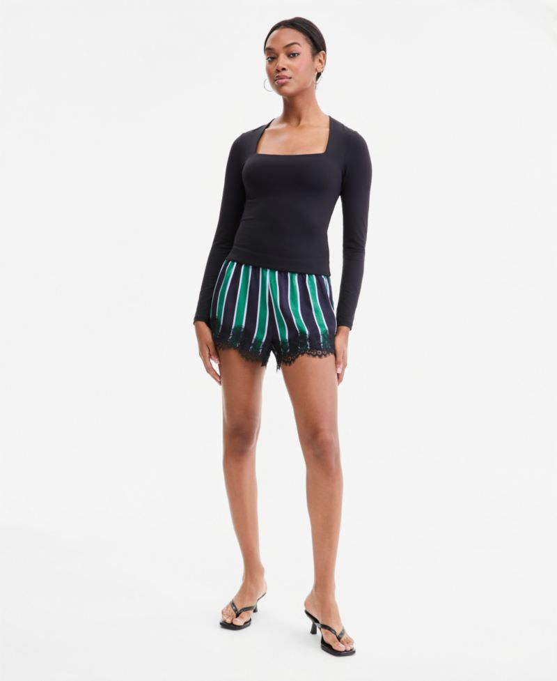Women's Square-Neck Long-Sleeve Top