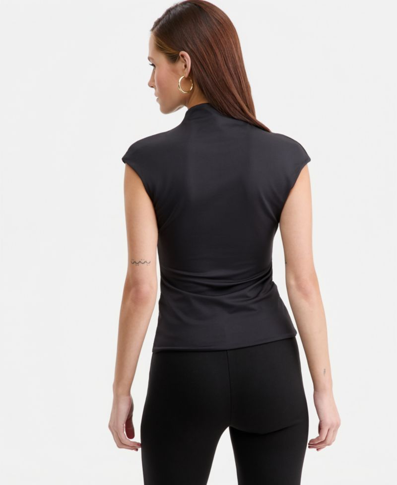 Women's Short-Sleeve Side-Ruched Top