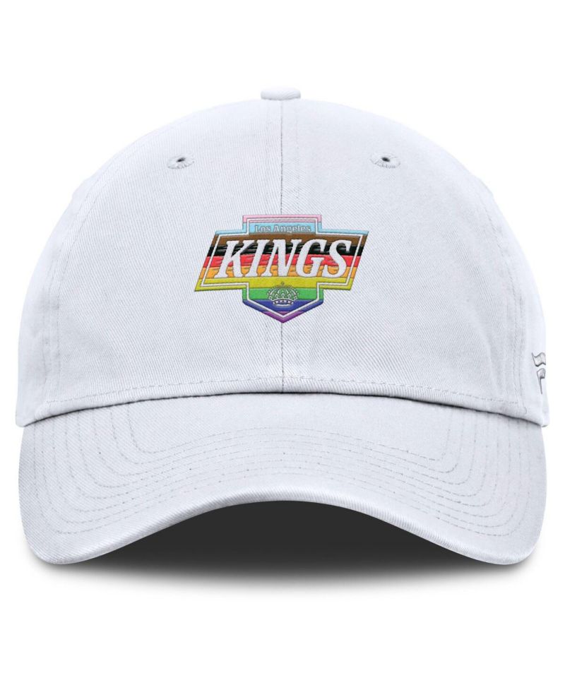 Men's White Los Angeles Kings PRIDE Adjustable Hat