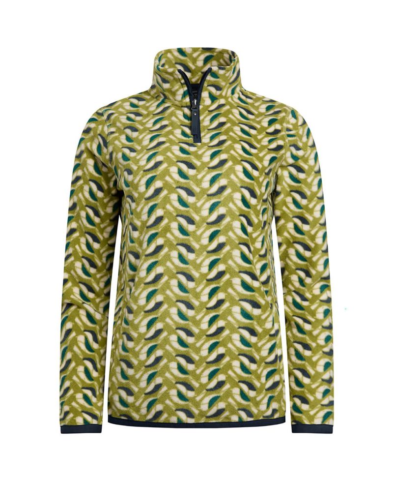 Women's Reena 1/4 Zip Printed Microfleece