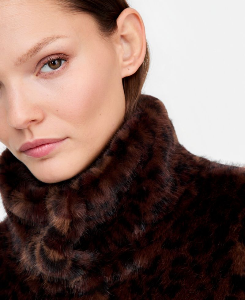 Women's Victoria Teddy Animal-Print Faux-Fur Coat, Macy's Exclusive