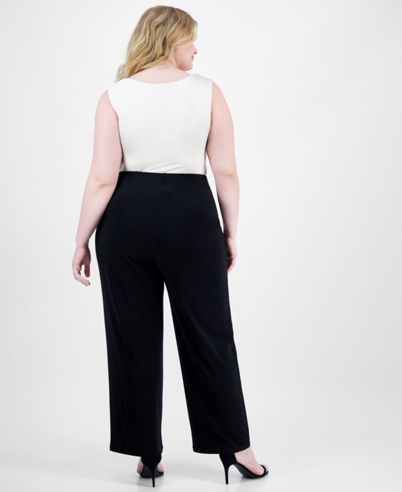 Plus Size Cropped Pull-On Pants