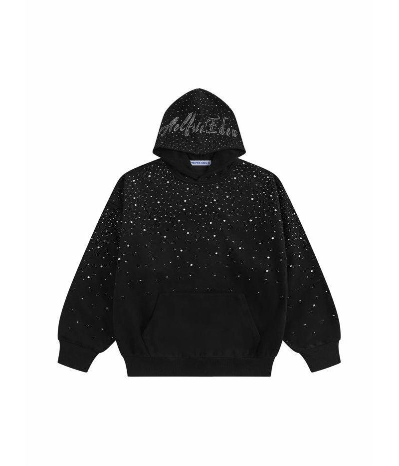 Men's Rhinestone Pullover Hoodie