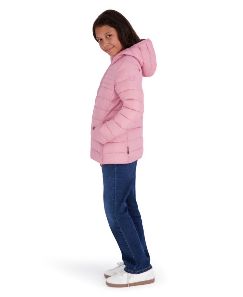 Girls' 5-16 Lightweight Hooded Packable Jacket