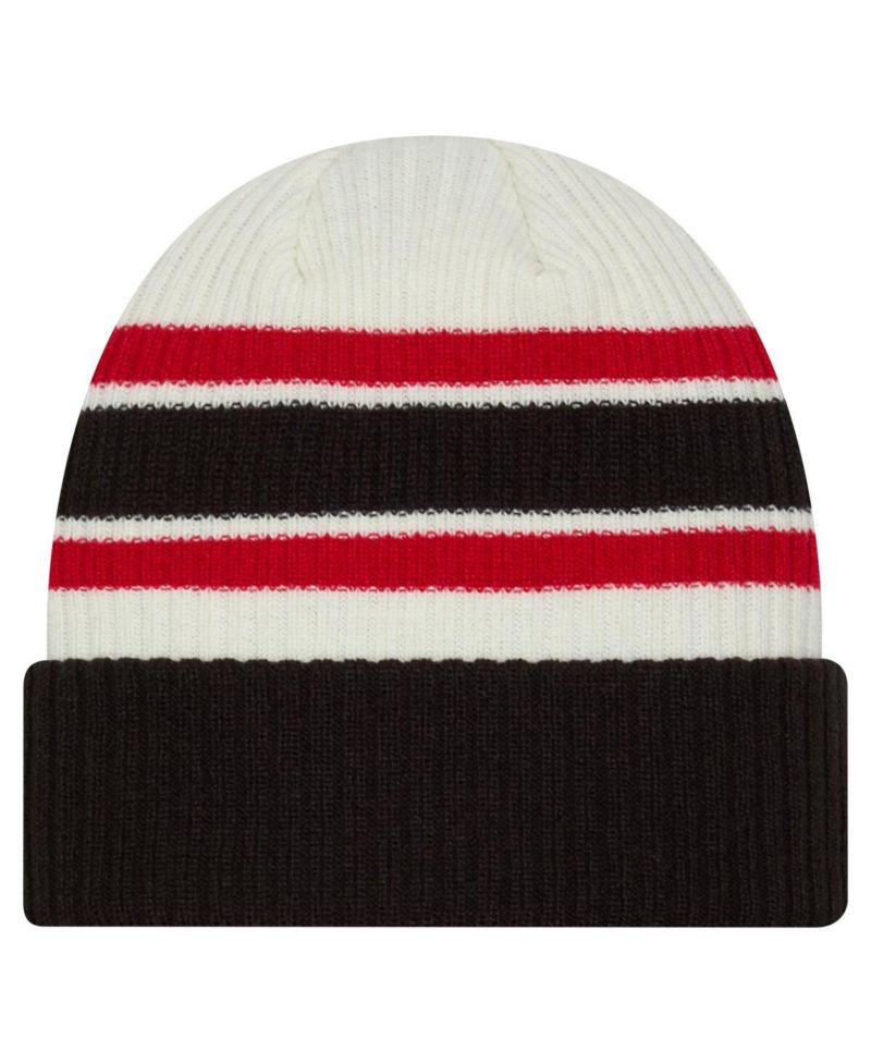 Men's Cream/Black Buffalo Sabres Vintage Cuffed Knit Hat