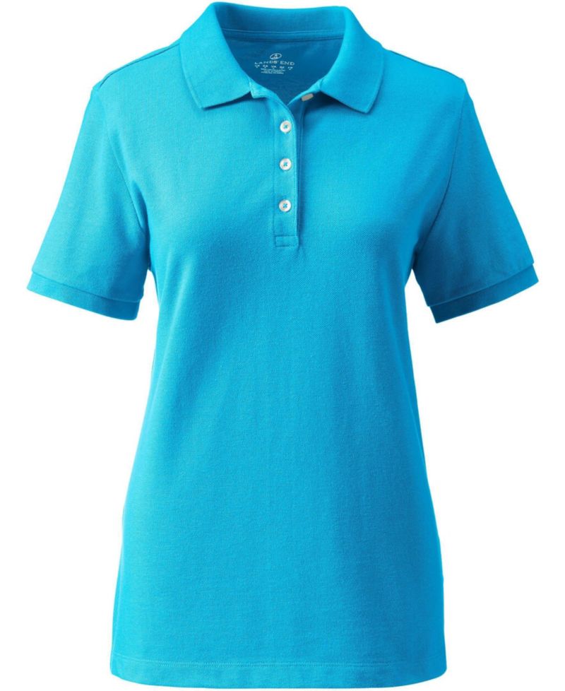 Women's Banded Short Sleeve Fem Fit Mesh Polo