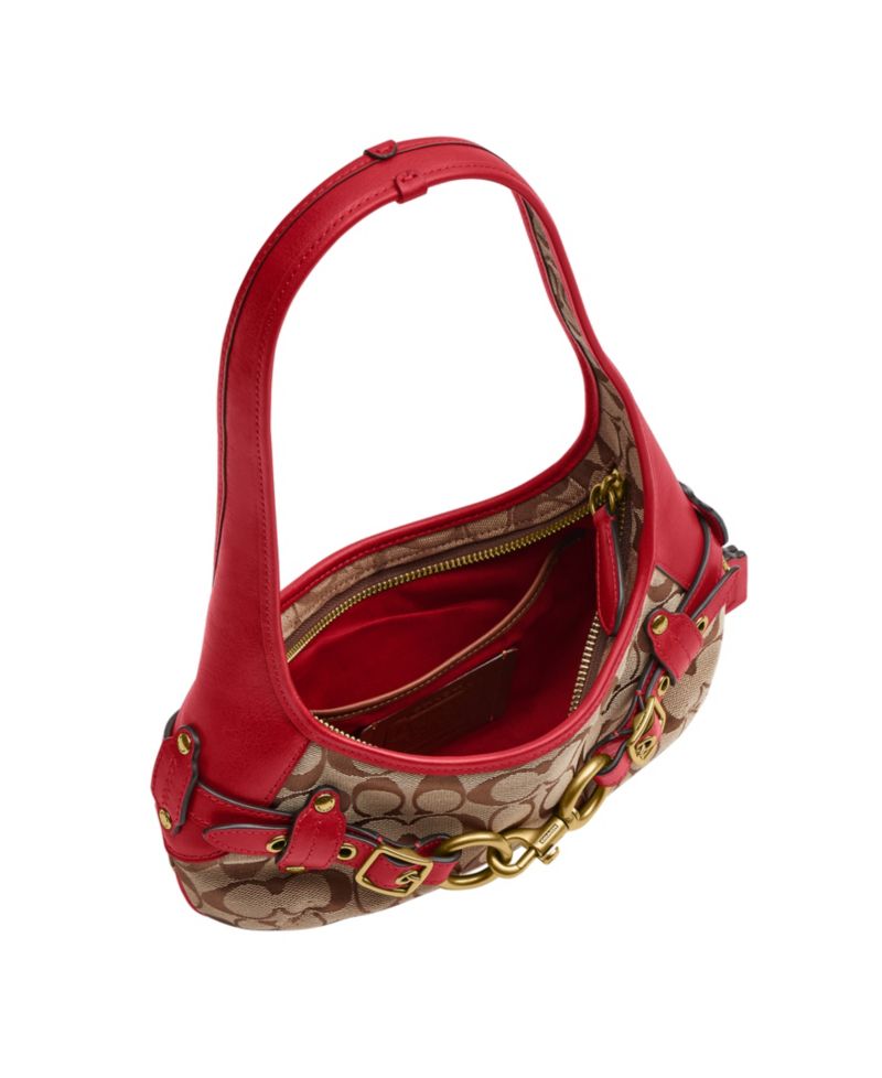 Belted Ergo Small Signature Jacquard Shoulder Bag 26