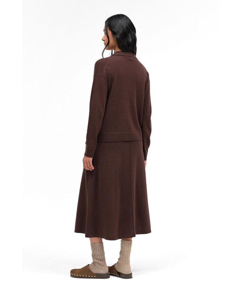 Women's Collared V-Neck Relaxed-Fit Wool-Cashmere Sweater