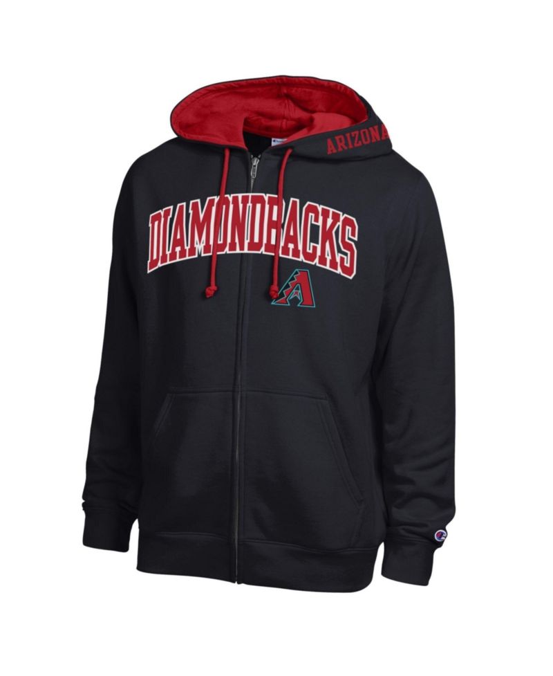 Men's Black Arizona Diamondbacks Fleece Full-Zip Hoodie
