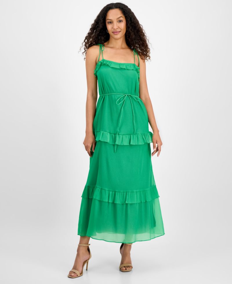 Women's Tie-Strap Maxi Dress