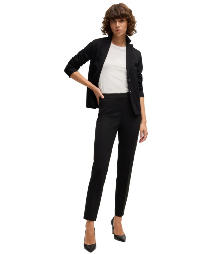 BOSS by Women's Tapered Leg Regular-Fit Pants