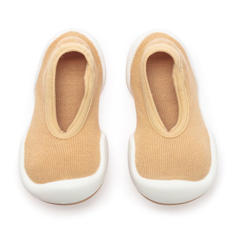 Infant Girl Boy Breathable Washable Non-Slip Sock Shoes Flat - Latte