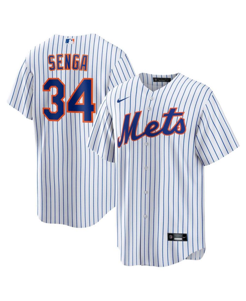 Men's Kodai Senga White, Royal New York Mets Home Replica Player Jersey