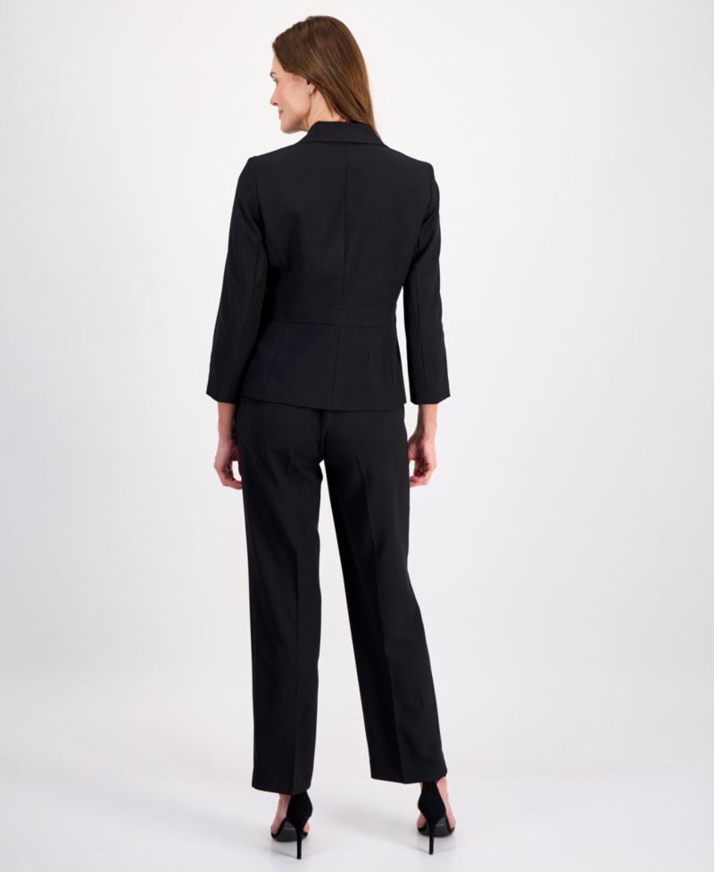 Women's Two-Button Waist-Inset 2 Piece Pantsuit