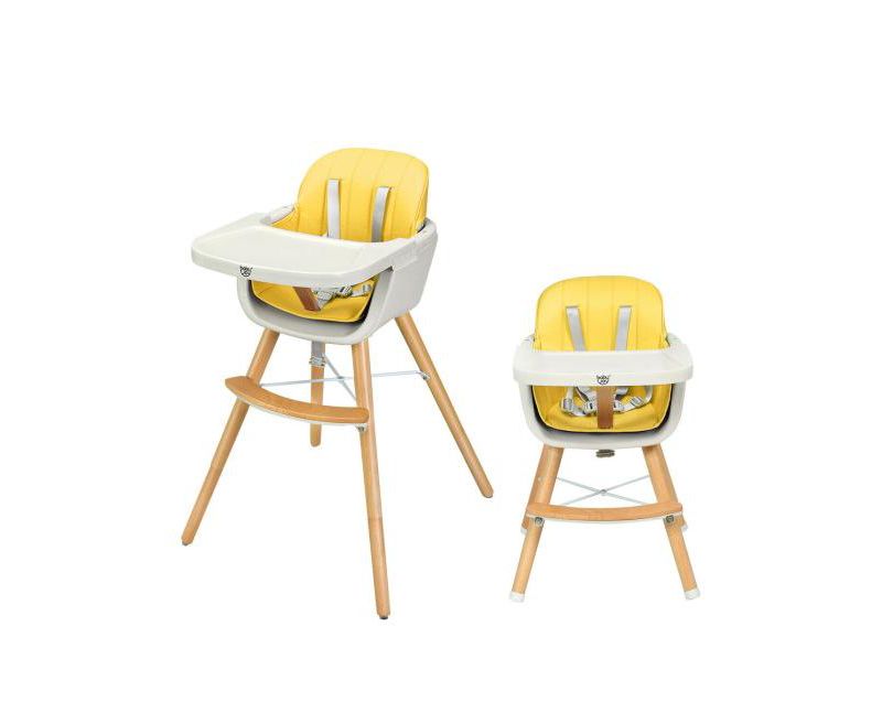 Girls Wooden 3 in 1 Convertible High chair with Cushion