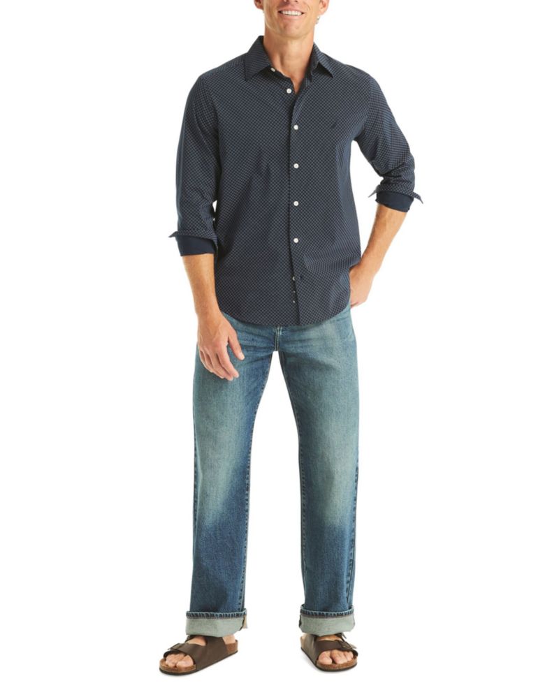 Men's Printed Long-Sleeve Shirt