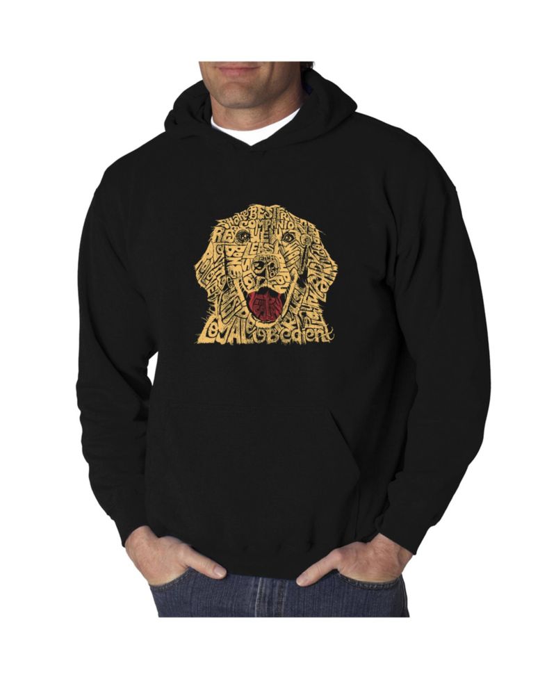 Men's Word Art Hooded Sweatshirt - Dog