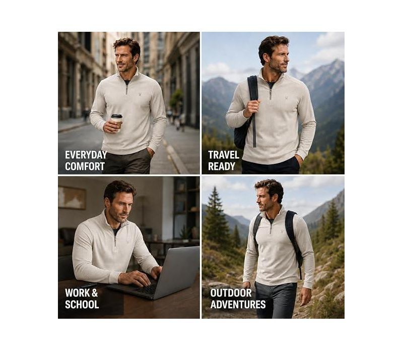 Men's Corduroy Quarter Zip Sweatshirt