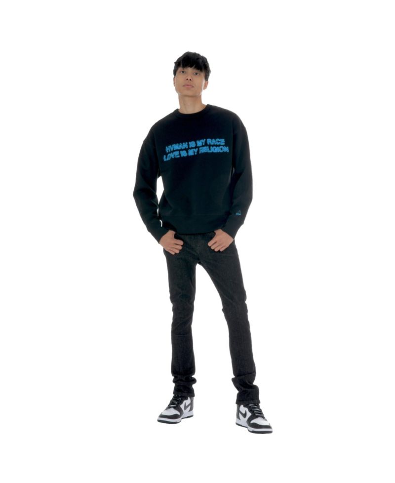 Men's Crystal Crew Sweatshirt in Human Love