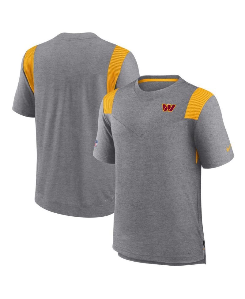 Men's Charcoal Washington Commanders Sideline Tonal Logo Performance Player T-Shirt