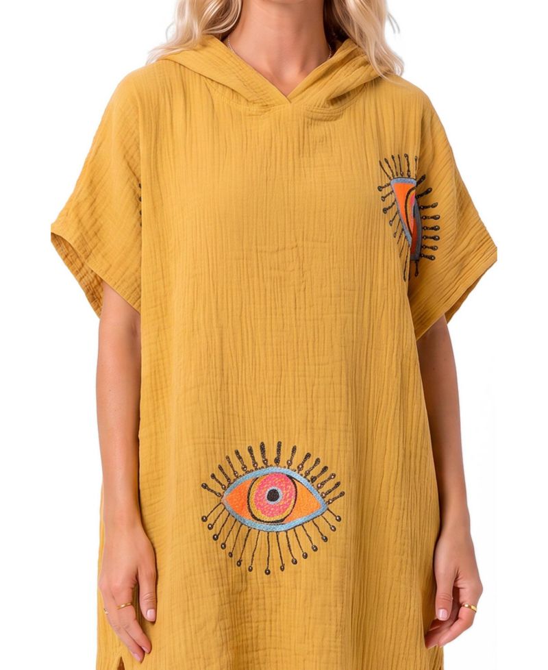 Women's Mira Hooded V-Neck Short-Sleeve Beach Cover-Up