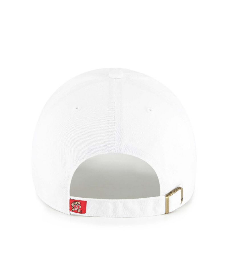 Men's White Maryland Terrapins Clean Up Adjustable Hat