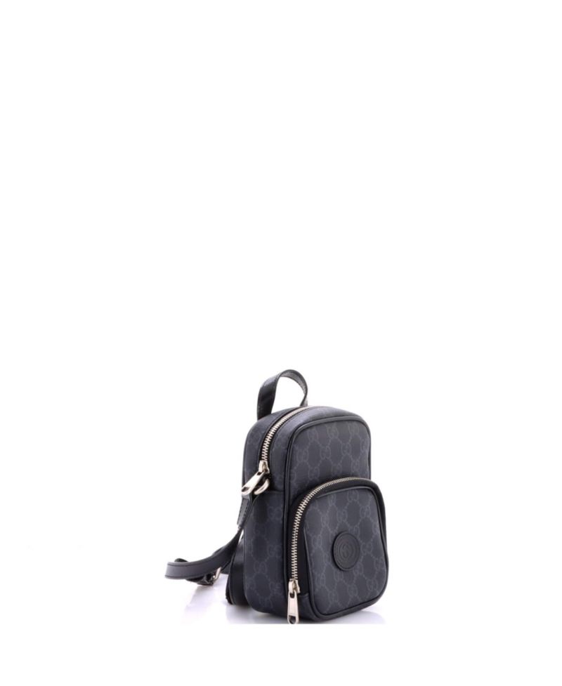 Mini Interlocking G Patch Top Handle Crossbody Bag GG Coated Canvas