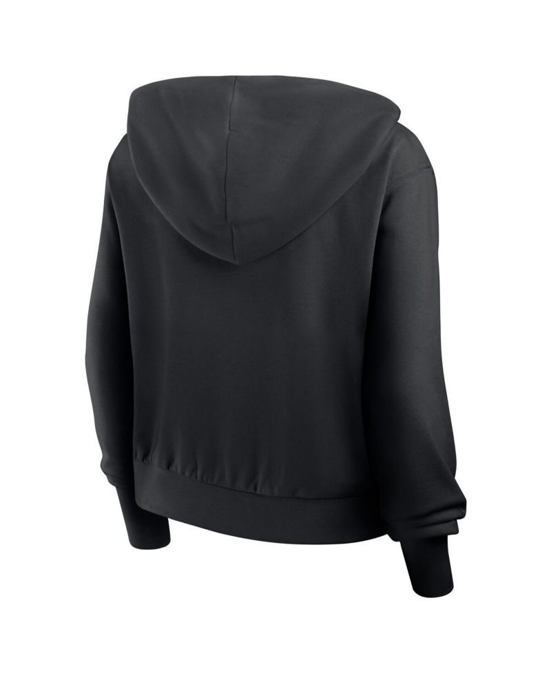 Women's Black San Francisco Giants Cropped Chill Full-Zip Hoodie Jacket