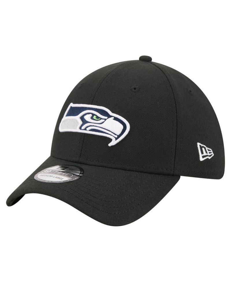 Men's Black Seattle Seahawks Core Team 39THIRTY Flex Hat
