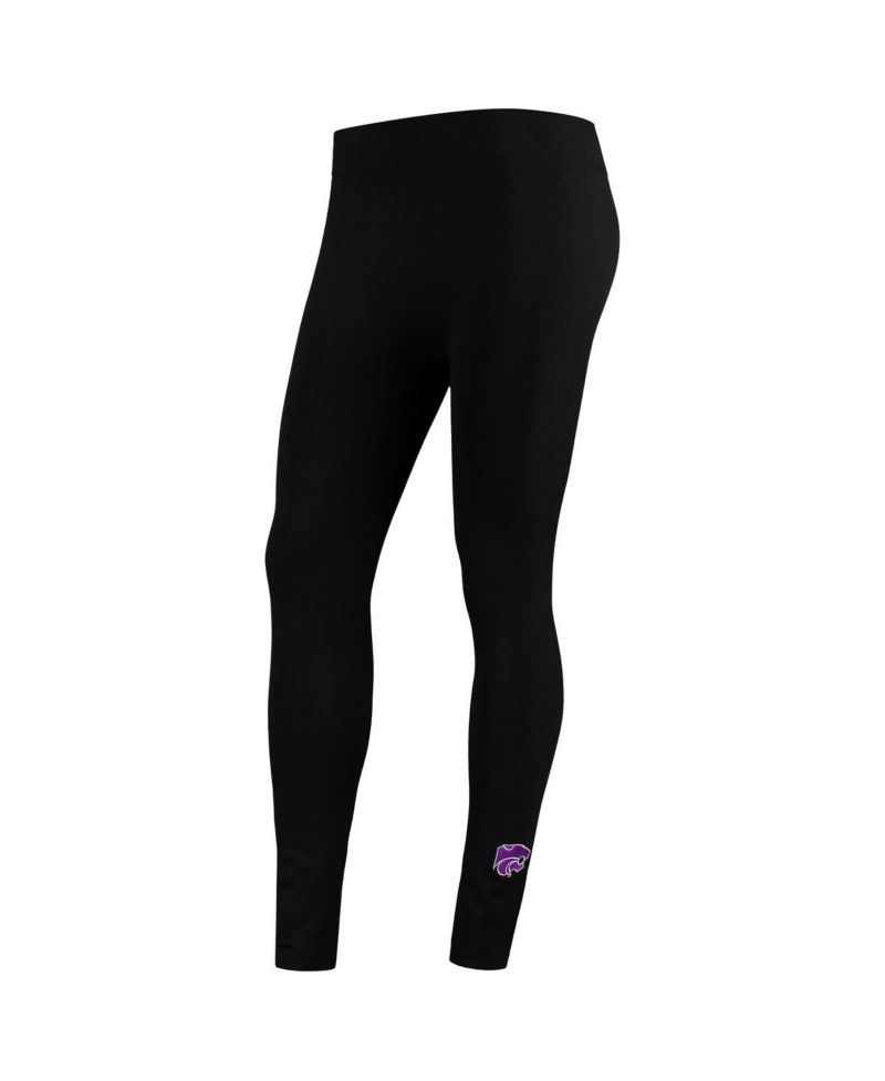 Women's Black Kansas State Wildcats Fleece Leggings