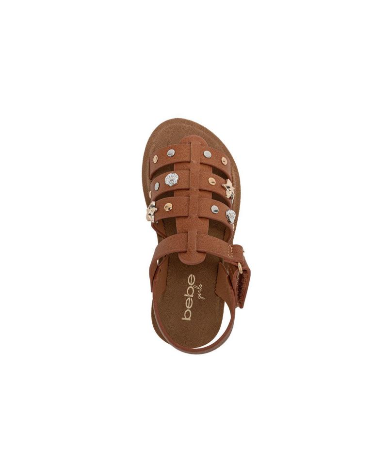 Big Girls Girl's Fashion Sandals - Dressy Shoes with Decorative Metal Charms