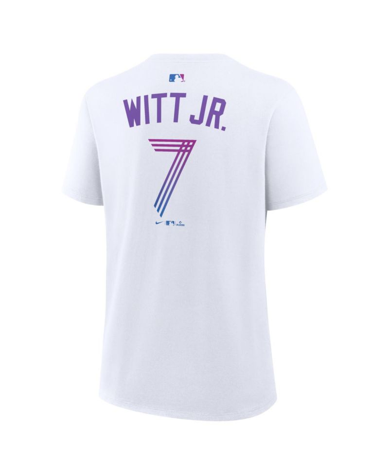 Women's Bobby Witt Jr. White Kansas City Royals 2026 City Connect Name & Number T-Shirt