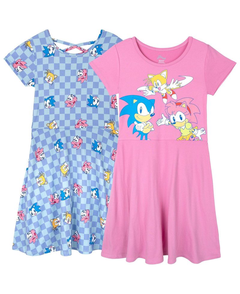 Little Girls (5-16) 2-Pack Skater Dresses