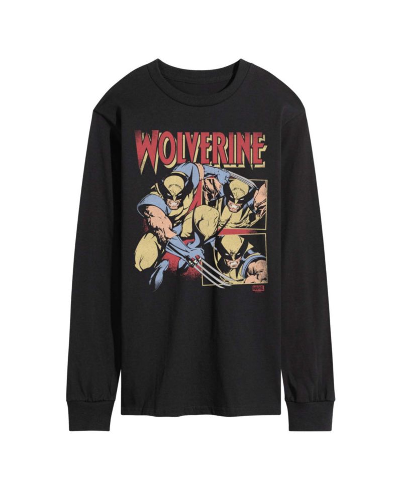 Men's Wolverine Vintage Faded Long-Sleeve Graphic T-Shirt