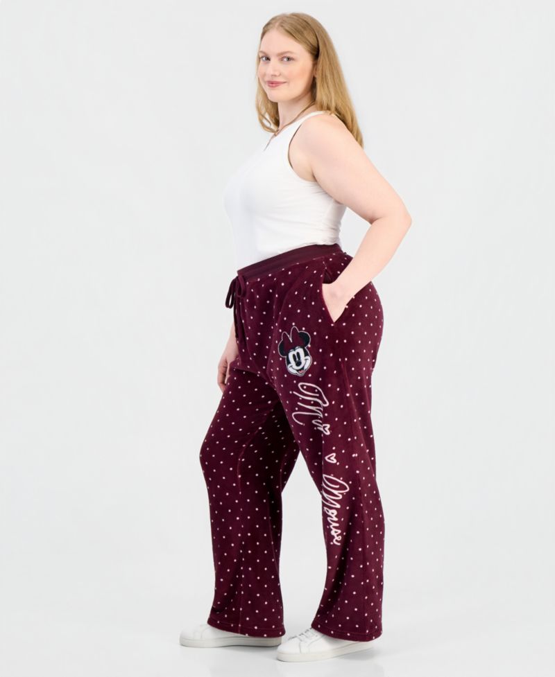 Girls' Plus Size Minnie Mouse Polka-Dot Print Pull-On Pants