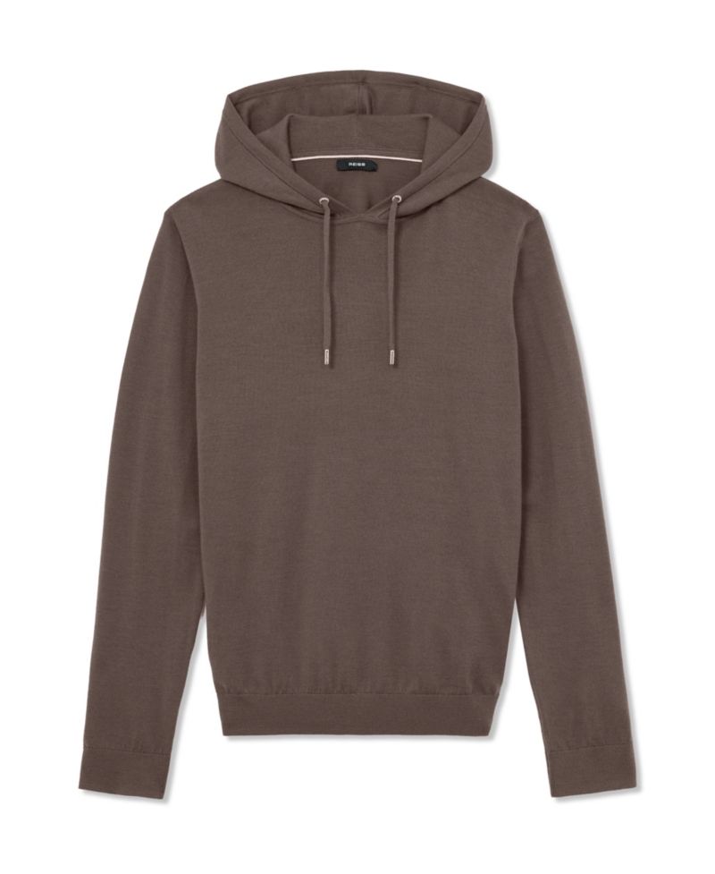 Men's Holland Merino Wool Slim-Fit Long-Sleeve Hoodie