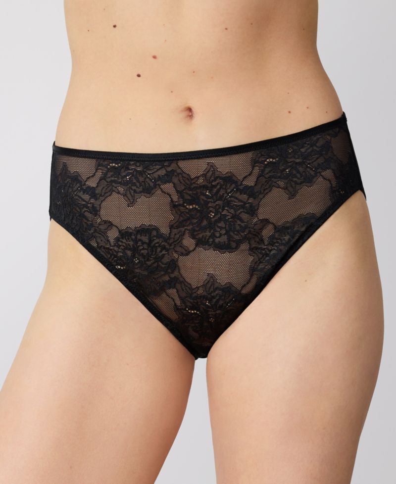 Women's Full Bloom Sheer Mesh Hi-Cut Brief
