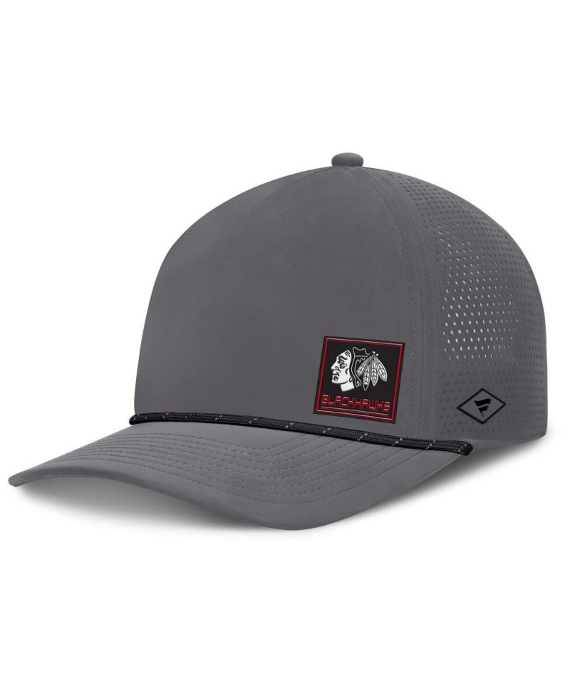 Men's Gray Chicago Blackhawks Captain Rope Adjustable Hat