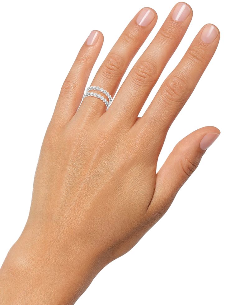 Diamond Double Row Enhancer Ring (1 ct. t.w.) in 14k White Gold