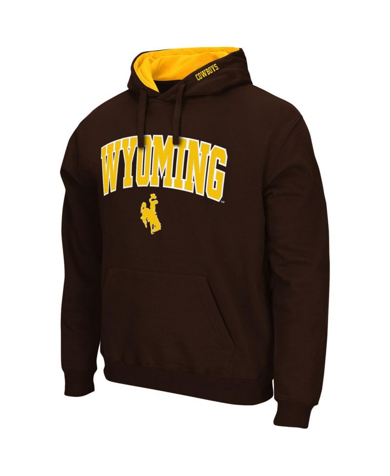 Men's Wyoming Cowboys Arch and Logo Pullover Hoodie