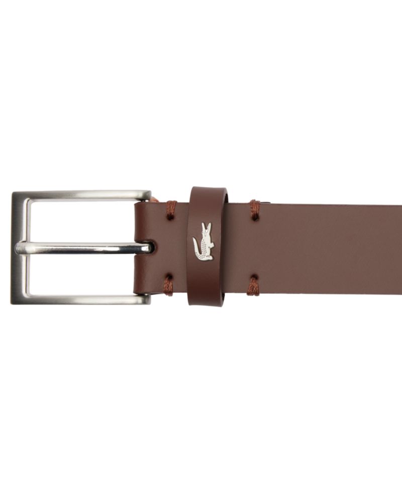 Men's Croc Detail Leather Belt
