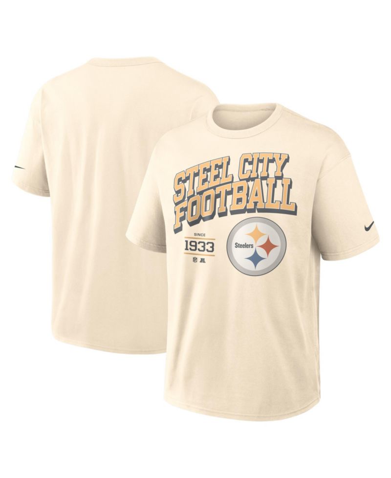 Men's Natural Pittsburgh Steelers Vintage Mod Blown Away Max90 T-Shirt
