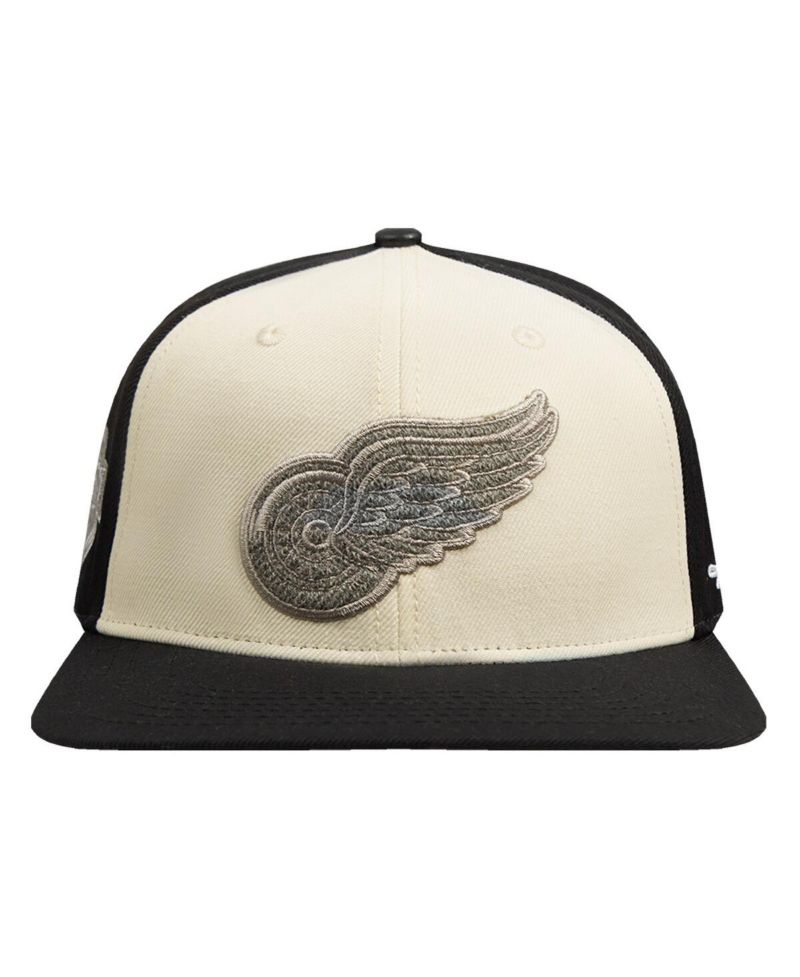 Men's Cream Detroit Red Wings French Terry Snapback Hat