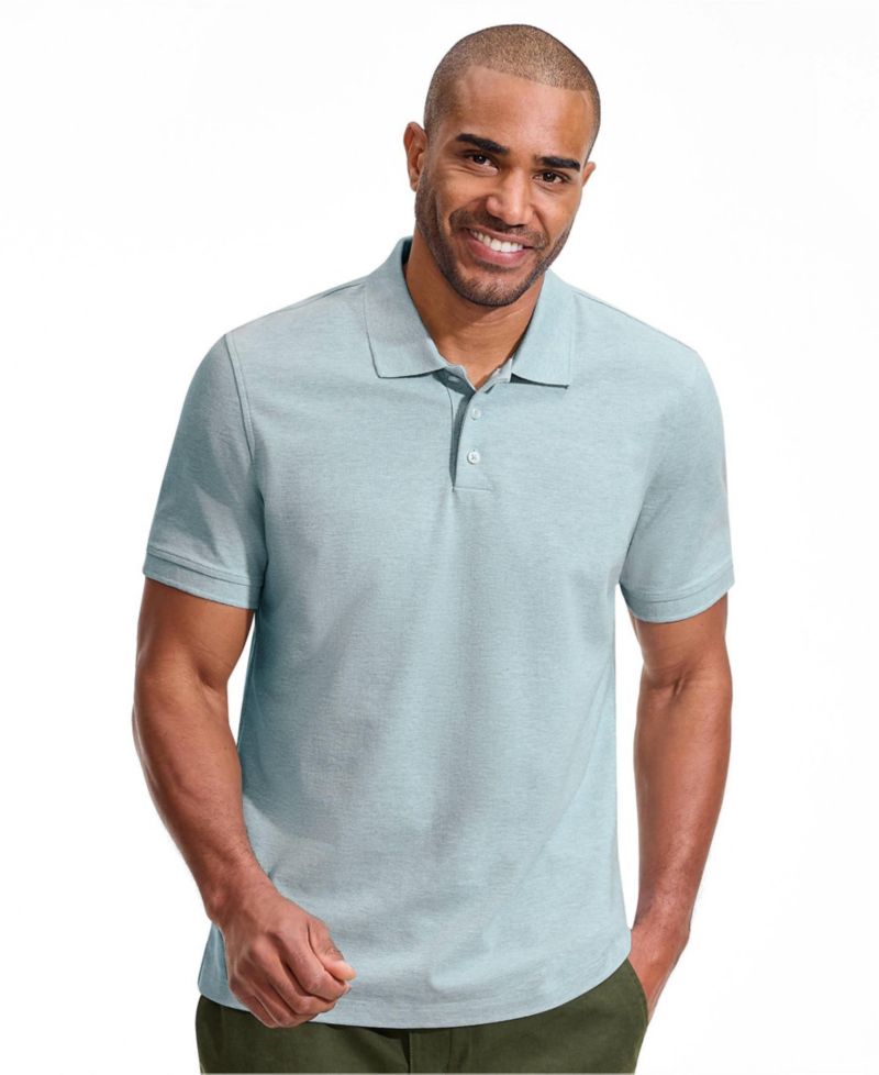 Men's Short Sleeve Performance Mesh Pique Polo