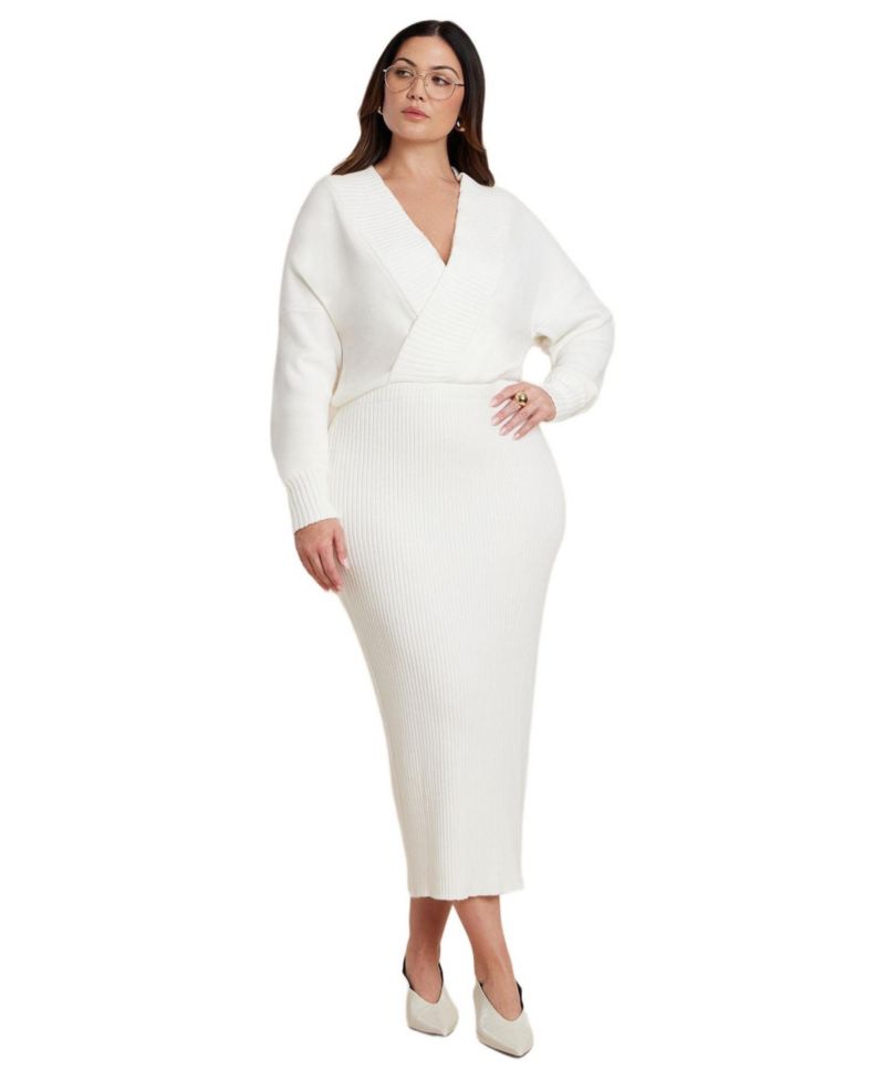 Women's Wrap Sweater Maxi Dress