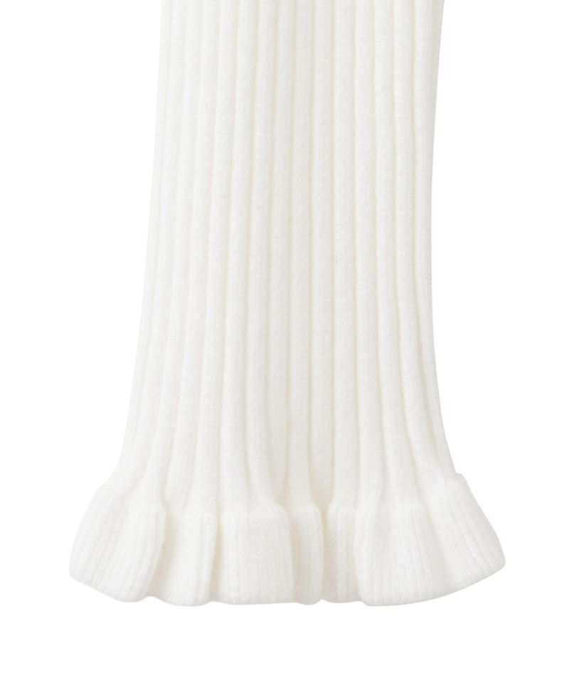 Women's Ribbed Frilled Cardigan