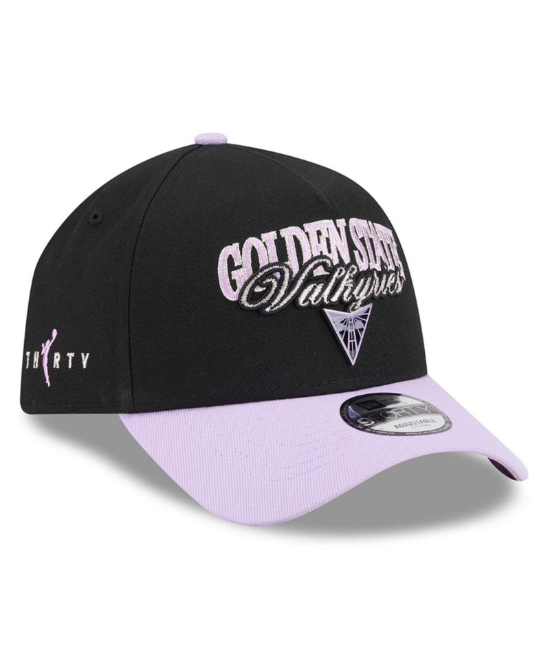 Men's and Women's Eclipse Black/Violet Golden State Valkyries WNBA Tip-Off 2026 Metal Badge A-Frame 9FORTY Adjustable Hat