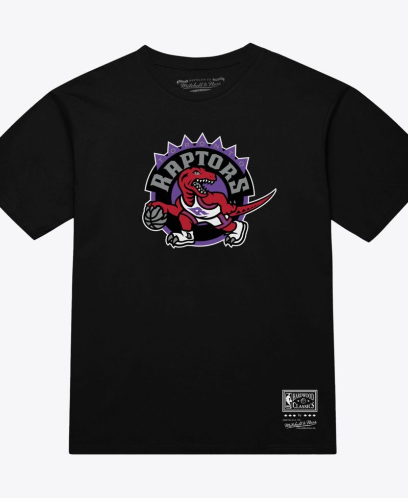 Men's and Women's Black Toronto Raptors Hardwood Classics Arch T-Shirt