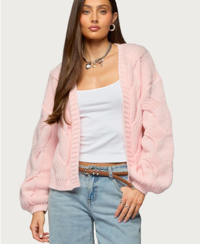 Women's Braiden Chunky Cable Knit Cardigan Sweaters